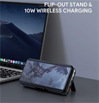 AUKEY Power Bank Caricatore Wireless Portatile da USB C 20000mAh 22.5 W con Supporto Pieghevole, Quick Charge 3.0
